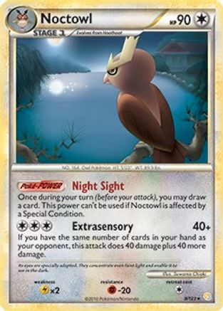 Noctowl (8/123) (Theme Deck Exclusive) [HeartGold & SoulSilver: Base Set]