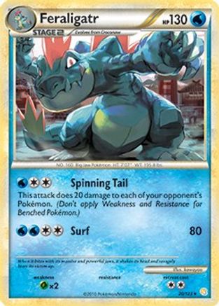 Feraligatr (20/123) (Theme Deck Exclusive) [HeartGold & SoulSilver: Base Set]