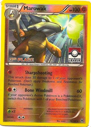 Marowak (78/162) (League Promo 3rd Place) [XY: BREAKthrough]
