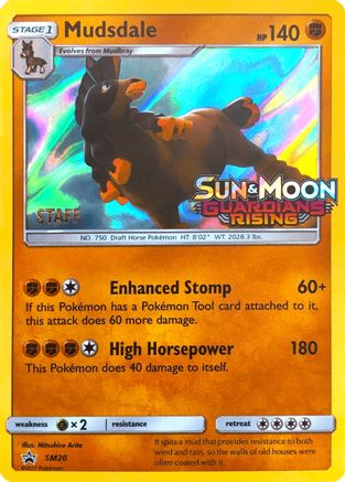 Mudsdale (SM20) (Staff Prerelease Promo) [Sun & Moon: Black Star Promos]
