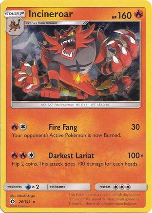 Incineroar (26/149) (Theme Deck Exclusive) [Sun & Moon: Base Set]