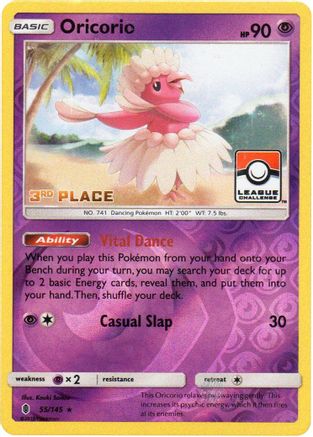 Oricorio (55/145) (League Promo 3rd Place) [Sun & Moon: Guardians Rising]