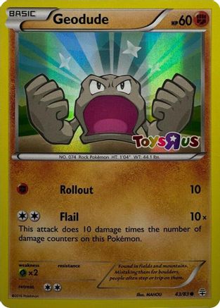 Geodude (43/83) (Toys R Us Promo) [XY: Generations]