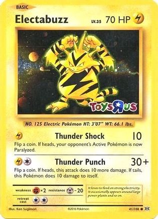 Electabuzz (41/108) (Toys R Us Promo) [XY: Evolutions]