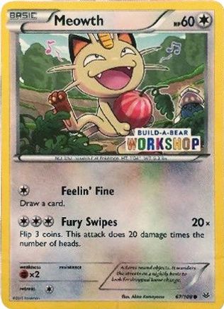 Meowth (67/108) (Build A Bear Workshop Exclusive) [XY: Roaring Skies]
