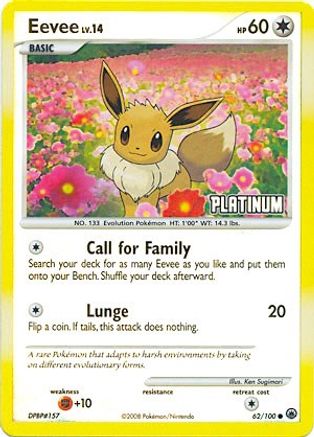 Eevee (62/100) [Burger King Promos: 2009 Collection]