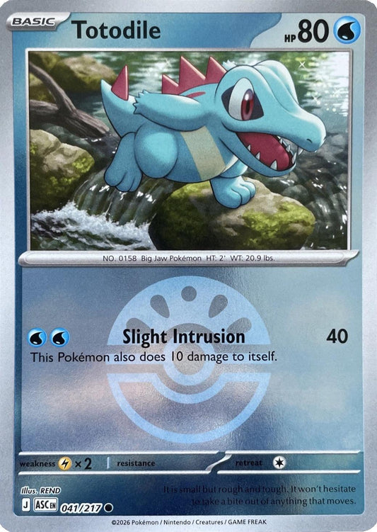 Totodile (Friend Ball) 041/217 - ME Ascended Heroes Reverse Holofoil