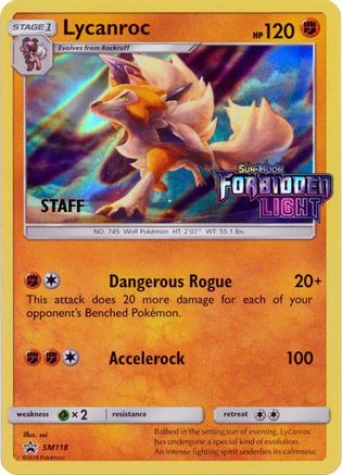 Lycanroc (SM118) (Staff Prerelease Promo) [Sun & Moon: Black Star Promos]