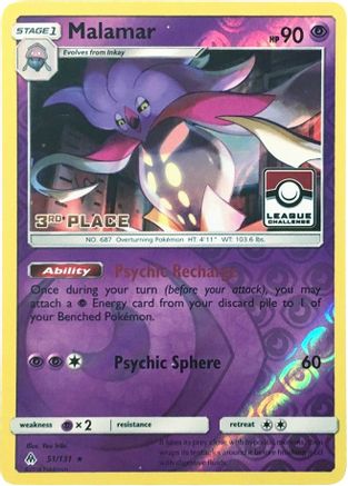 Malamar (51/131) (League Promo 3rd Place) [Sun & Moon: Forbidden Light]