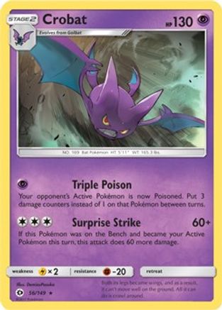 Crobat (56/149) (Cosmos Holo) (Blister Exclusive) [Sun & Moon: Base Set]