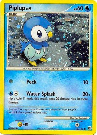 Piplup (93/130) (Cosmos Holo) [Diamond & Pearl: Base Set]