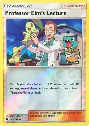 Professor Elm's Lecture (188/214) (Regional Championship Promo) [Sun & Moon: Lost Thunder]