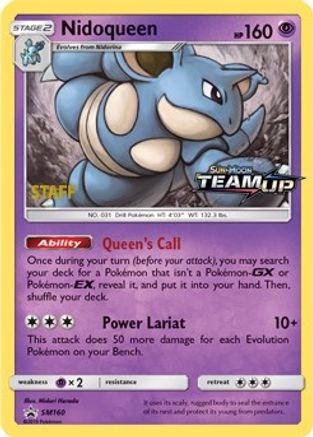 Nidoqueen (SM160) (Staff) [Sun & Moon: Black Star Promos]