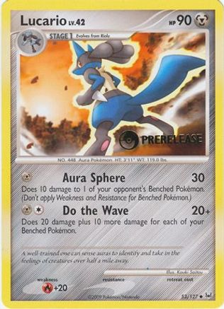 Lucario (53/127) (Prerelease Promo) [Diamond & Pearl: Black Star Promos]