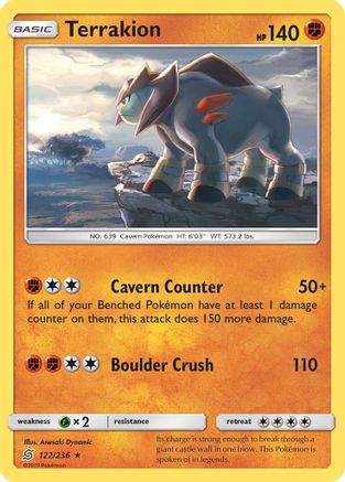 Terrakion (122/236) [Sun & Moon: Unified Minds]