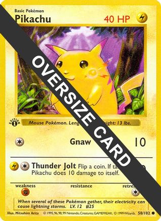 Pikachu (58/102) (Jumbo Card) [Base Set Unlimited]