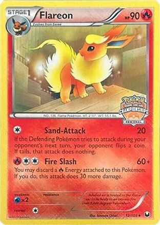 Flareon (12/108) (Regional Championship 2013 Promo) [Black & White: Dark Explorers]