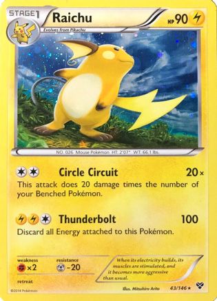 Raichu (43/146) (Cosmos Holo) (Blister Exclusive) [XY: Base Set]
