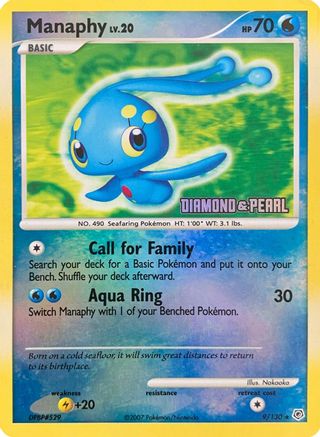 Manaphy (9/130) [Burger King Promos: 2008 Collection]