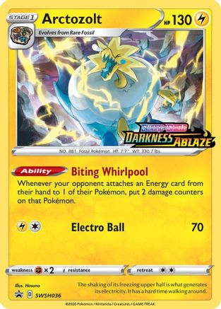 Arctozolt (SWSH036) (Prerelease Promo) [Sword & Shield: Black Star Promos]
