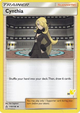 Cynthia (119/156) (Pikachu Stamp #50) [Battle Academy 2020]