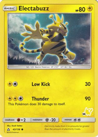 Electabuzz (43/156) (Pikachu Stamp #58) [Battle Academy 2020]