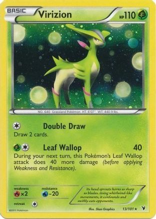 Virizion (13/101) (Cosmos Holo) (Blister Exclusive) [Black & White: Noble Victories]