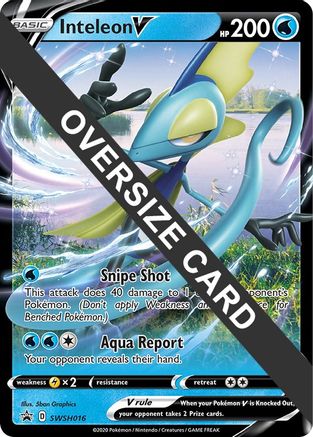 Inteleon V (SWSH016) (Jumbo Card) [Sword & Shield: Black Star Promos]