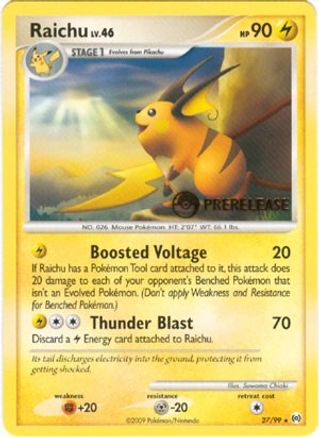 Raichu (27/99) (Prerelease Promo) [Nintendo: Black Star Promos]