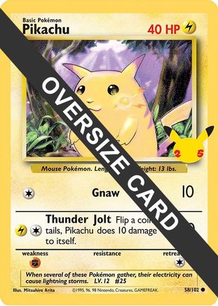 Pikachu (58/102) (25th Anniversary) (Jumbo Card) [Celebrations: 25th Anniversary]