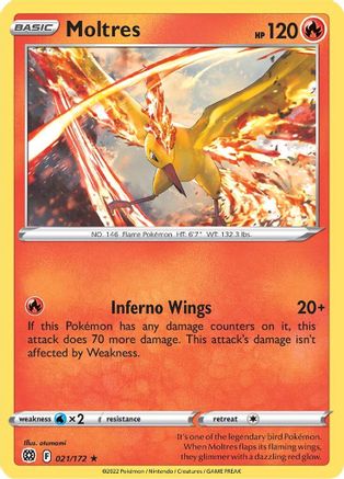 Moltres (021/172) (Theme Deck Exclusive) [Sword & Shield: Brilliant Stars]