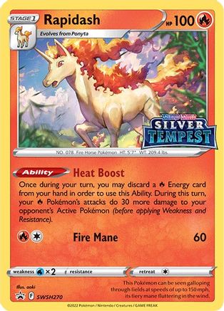 Rapidash (SWSH270) (Prerelease) [Sword & Shield: Black Star Promos]