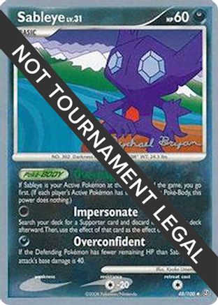 Sableye LV.31 (48/100) (Happy Luck - Mychael Bryan) [World Championships 2010]