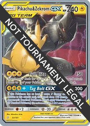 Pikachu & Zekrom GX (33/181) (Pikarom Judge - Haruki Miyamoto) [World Championships 2019]