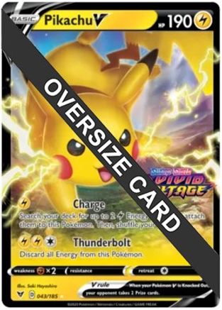 Pikachu V (043/185) (Vivid Voltage Stamp) [Sword & Shield: Vivid Voltage]