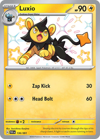 Luxio (136/091) [Scarlet & Violet: Paldean Fates]