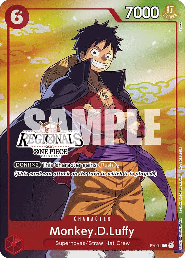 Monkey.D.Luffy (Online Regional 2024 Vol. 2) [Participant] [One Piece Promotion Cards]