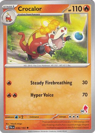 Crocalor (036/193) (Armarouge Stamp #30) [Battle Academy 2024]