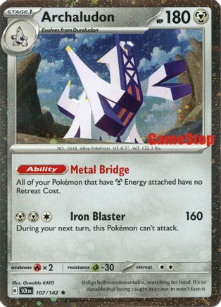 Archaludon (107/142) (Cosmos Holo - GameStop Exclusive) [Miscellaneous Cards]