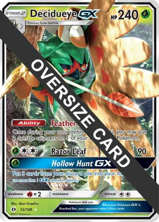 Decidueye GX (12/149) (Decidueye GX Challenge Box) (Jumbo Card) [Sun & Moon: Base Set]
