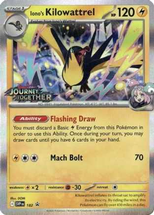 Iono's Kilowattrel (182) [Scarlet & Violet: Black Star Promos]