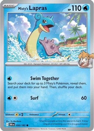 Misty's Lapras 050/182 - SV10 Destined Rivals Reverse Holofoil