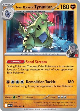 Team Rocket's Tyranitar 096/182 - SV10 Destined Rivals