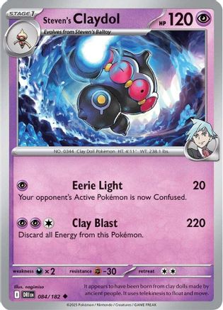 Steven's Claydol 084/182 - SV10 Destined Rivals Reverse Holofoil