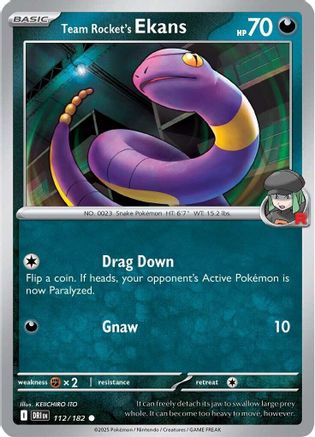 Team Rocket's Ekans 112/182 - SV10 Destined Rivals Reverse Holofoil