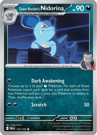 Team Rocket's Nidorina 115/182 - SV10 Destined Rivals