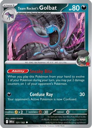 Team Rocket's Golbat 121/182 - SV10 Destined Rivals Reverse Holofoil