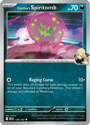 Cynthia's Spiritomb 129/182 - SV10 Destined Rivals Reverse Holofoil