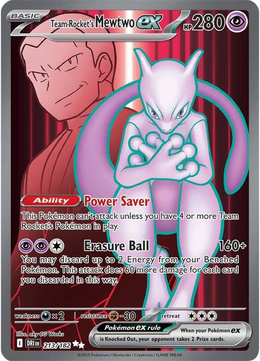 Team Rocket's Mewtwo ex - 213/182 - SV10 Destined Rivals Holofoil