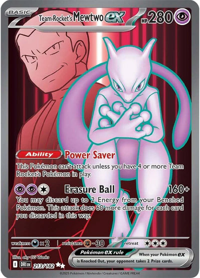 Team Rocket's Mewtwo ex - 213/182 - SV10 Destined Rivals Holofoil